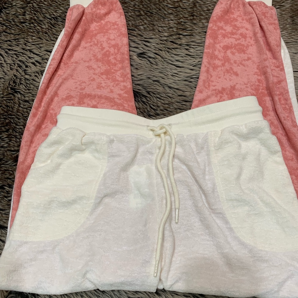 L*Space Back At It Pant Jogger Primrose-Cream Size Large